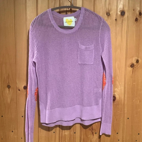 KERRI ROSENTHAL heart elbow patch sweater - Picture 4 of 8